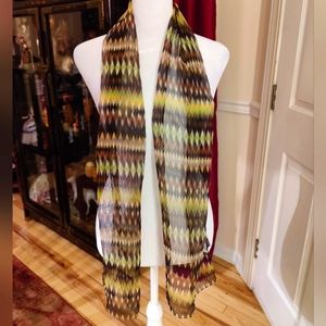 1990's New York & Co Geometric Diamond Print Scarf